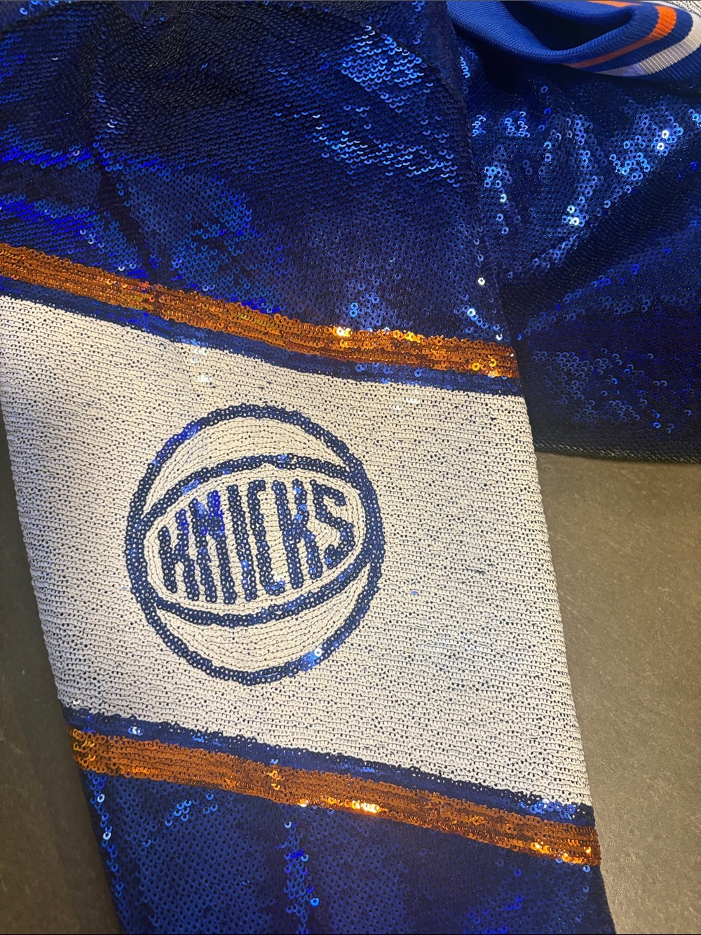 NY KNICKS Sequined Bomber Jacket - Women Size XL (NEW) 2026 CHAMPS - Picture 9 of 9